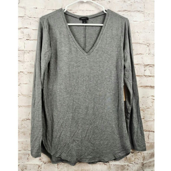 Halogen V Neck Blouse Long Sleeve Gray Small NWT - Picture 1 of 8
